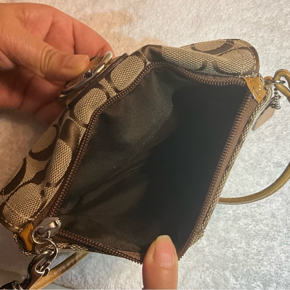 Coach Brown and Tan Designer Wristlet - Picture 8 of 10